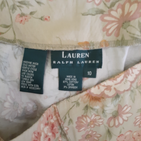 Ralph Lauren floral crop Capri pants sz 10 *C7 - Picture 3 of 7